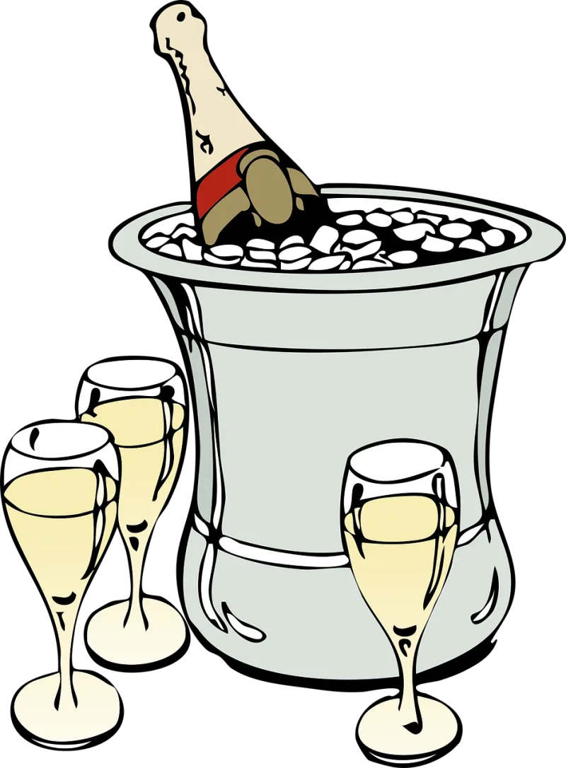 Champagne Ice Glasses Stickdatei – Essen & Trinken