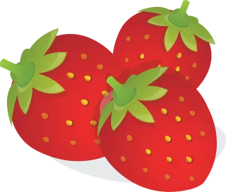 Strawberries Cute Red Stickdatei
