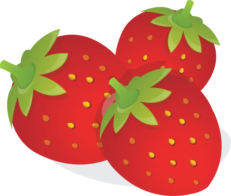 Strawberries Cute Red Stickdatei – Essen & Trinken