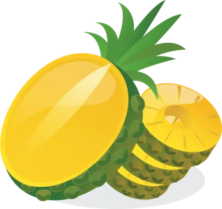 Pineapple Fruit Food Stickdatei