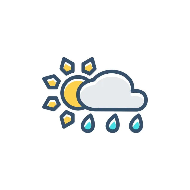 Sun Cloud Rain Stickdatei – Natur