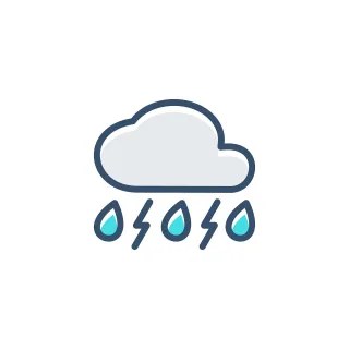 Cloud Thunder Rain Stickdatei