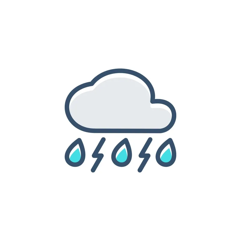 Cloud Thunder Rain Stickdatei – Natur