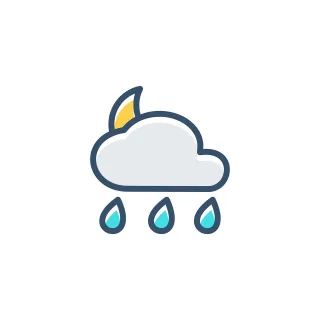 Cloud Moon Icon Stickdatei – Natur