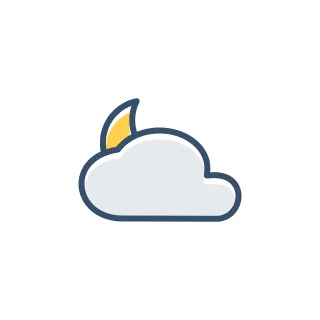Cloud Moon Icon Stickdatei