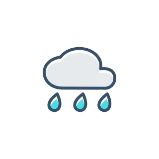 Cloud Rain Icon Stickdatei