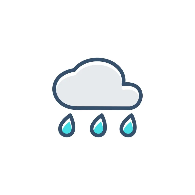 Cloud Rain Icon Stickdatei – Natur