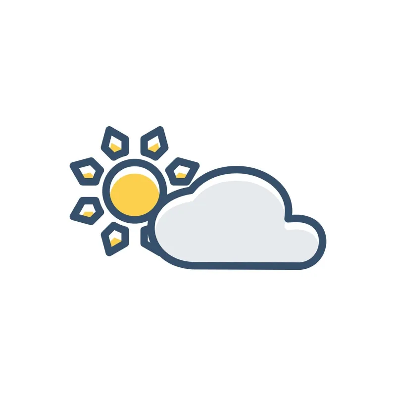 Sun Cloud Icon Stickdatei – Natur