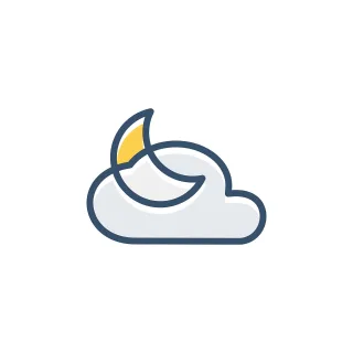 Cloud Moon Icon Stickdatei