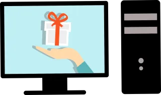 Screen Computer Gift Stickdatei