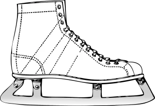 Ice Skate Boot Stickdatei – Kinder