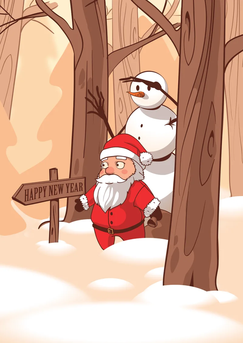 New year Holiday Snowman Stickdatei – Weihnachten