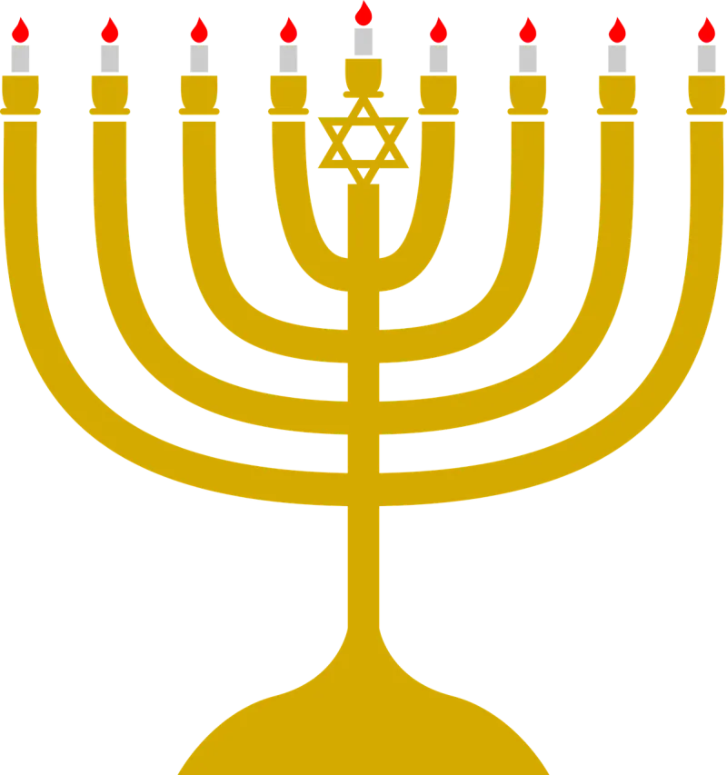 Hanukkah Light Candle Stickdatei – Weihnachten