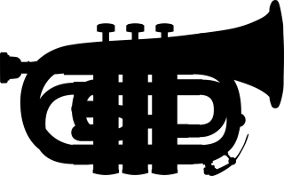 Trumpet Silhouette Music Stickdatei