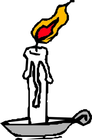 Candle Lit Flame Stickdatei