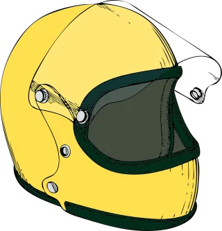 Helmet Motorcycle Yellow Stickdatei – Fahrzeuge