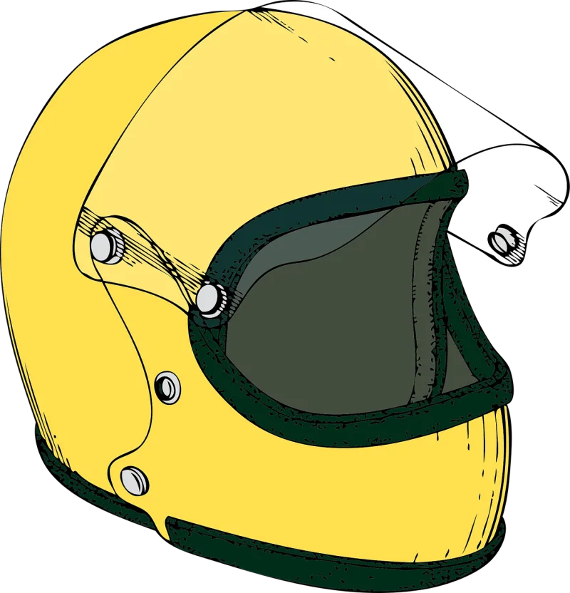 Helmet Motorcycle Yellow Stickdatei – Fahrzeuge