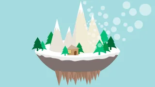 Christmas Mountains Mountain Stickdatei