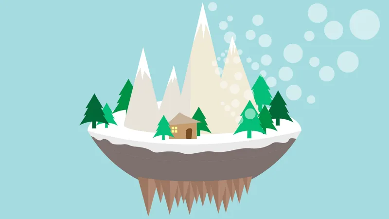 Christmas Mountains Mountain Stickdatei – Natur