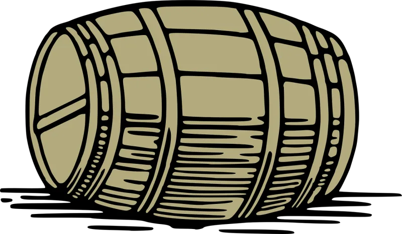 Barrel Wooden Keg Stickdatei – Essen & Trinken