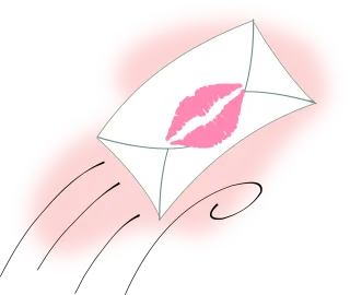 Letter Lips Kiss Stickdatei