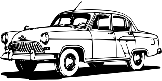 Car Volga Automobile Stickdatei – Fahrzeuge