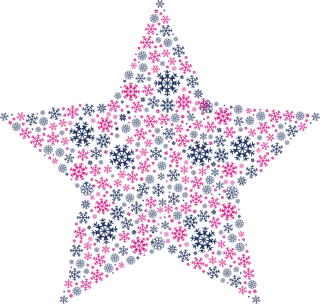 Star Snowflakes Template Stickdatei