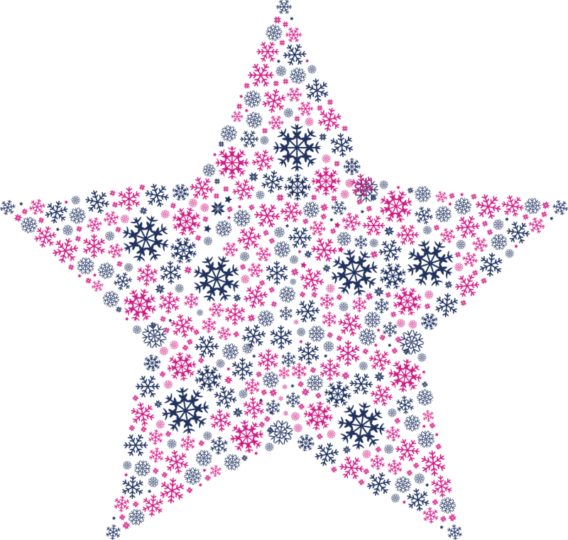 Star Snowflakes Template Stickdatei – Weihnachten