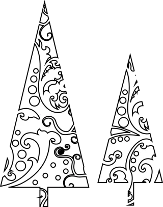 Christmas tree Christmas Stylized tree Stickdatei