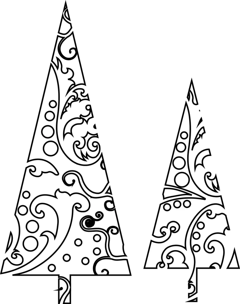 Christmas tree Christmas Stylized tree Stickdatei – Weihnachten