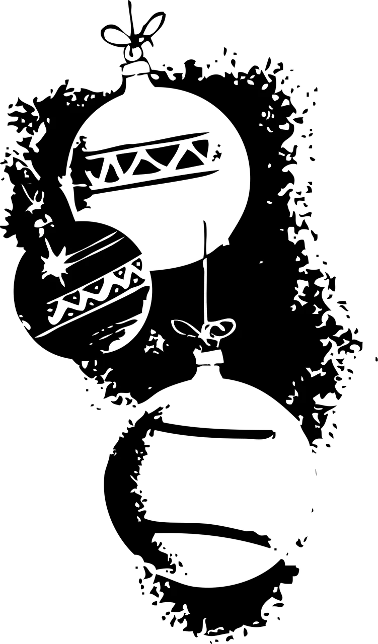 Ornaments Decoration Black Stickdatei – Weihnachten