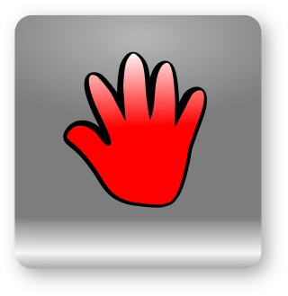 Hand Fingers Red Stickdatei