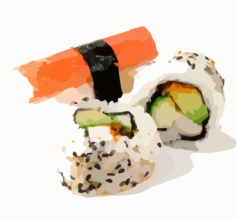 Sushi Food Japan Stickdatei – Essen & Trinken