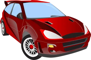 Car Red Shiny Stickdatei