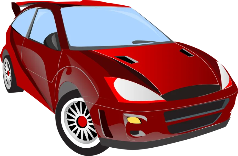 Car Red Shiny Stickdatei – Fahrzeuge