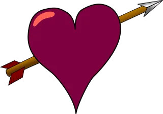 Heart Red Arrow Stickdatei