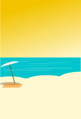 Beach Sand Umbrella Stickdatei