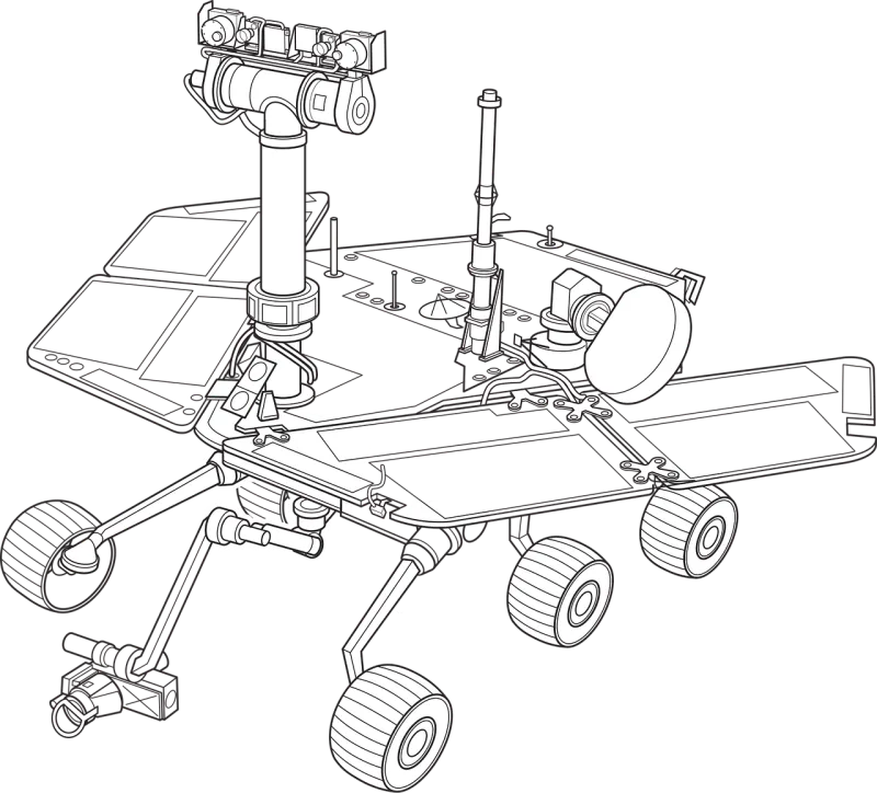 Mars Rover Exploration Stickdatei – Kinder