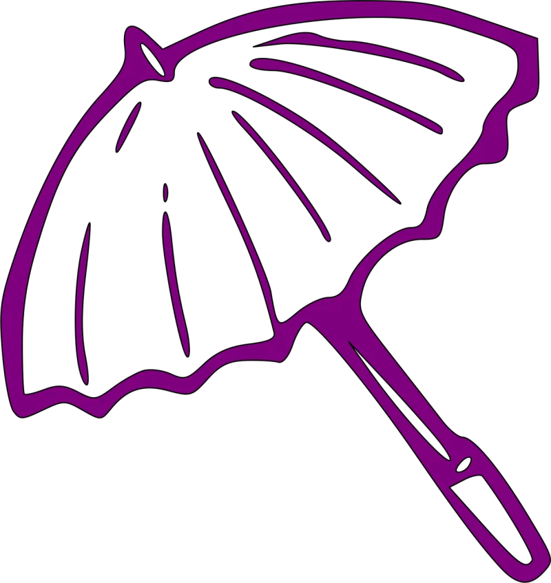Umbrella Rain Purple Stickdatei – Natur