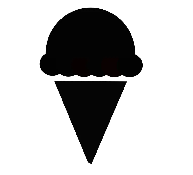 Cone Ice cream Black Stickdatei – Kinder