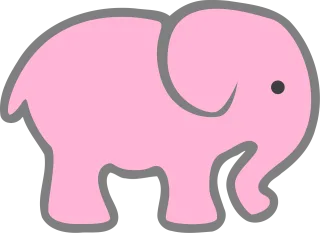 Elephant Baby Pink Stickdatei