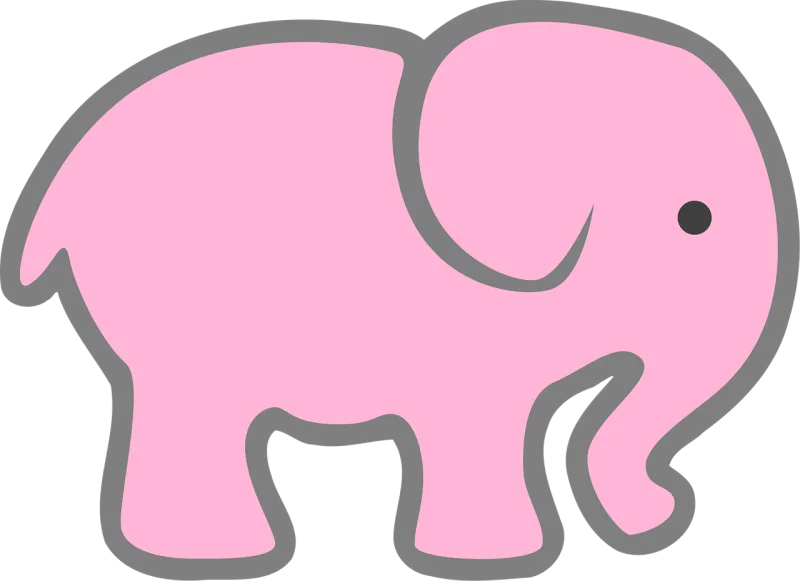 Elephant Baby Pink Stickdatei – Tiere