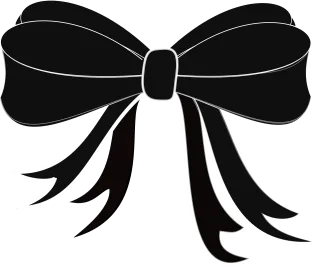 Ribbon Black Bow Stickdatei