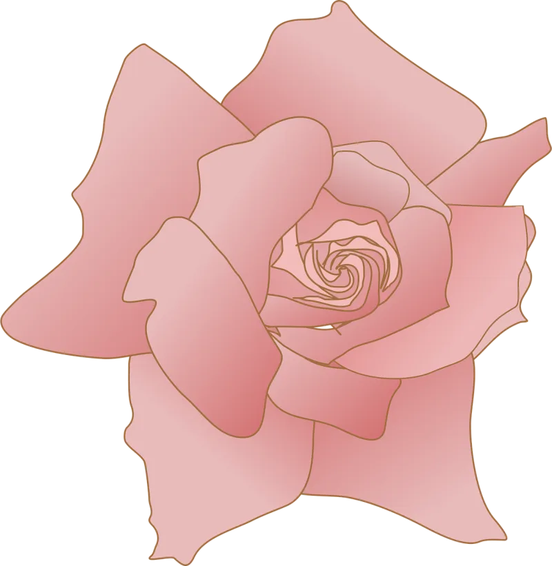 Rose Flower Pink Stickdatei – Herzen & Liebe