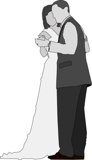 Wedding Groom Bride Stickdatei