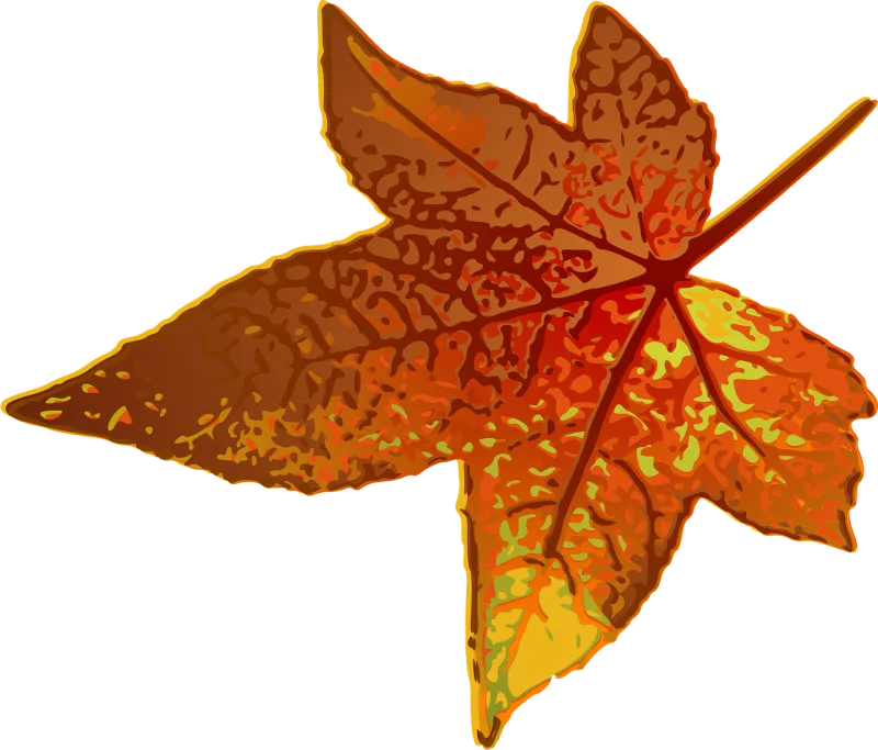 Maple Leaf Brown Stickdatei – Natur