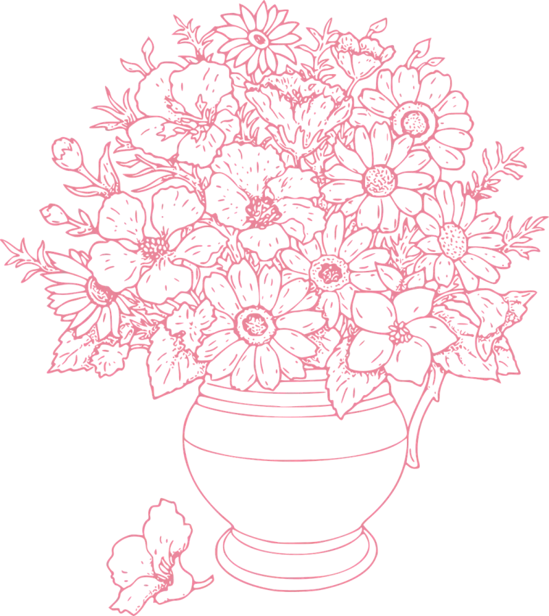 Flowers Vase Flower vase Stickdatei – Blumen