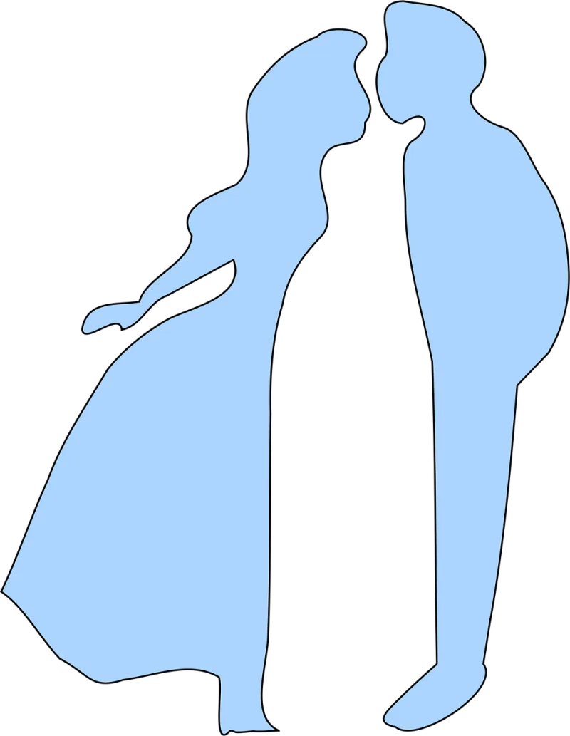 Kissing Blue Wedding Stickdatei – Herzen & Liebe