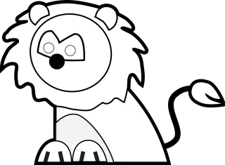 Lion Cartoon Nature Stickdatei