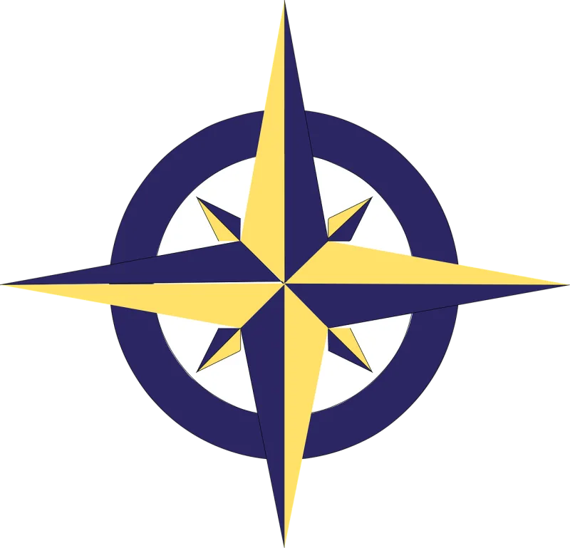 Compass rose Wind rose Navigation Stickdatei – Blumen